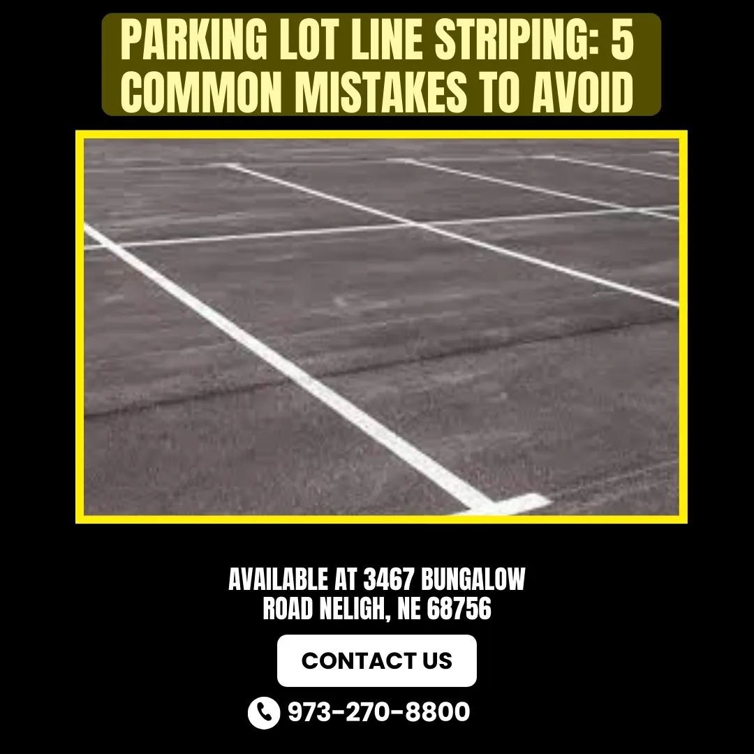 Parking lot line striping showing common mistakes to avoid