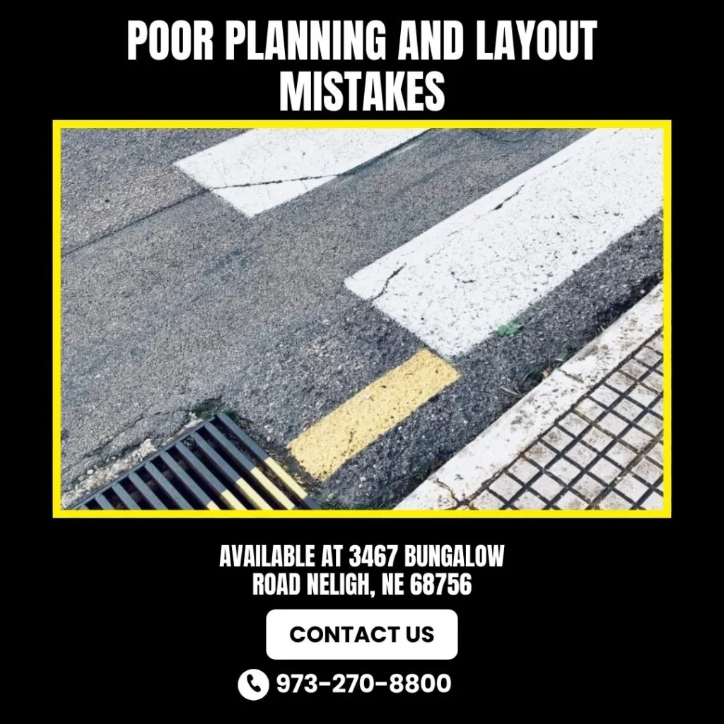Inefficient parking layout from incorrect striping plan