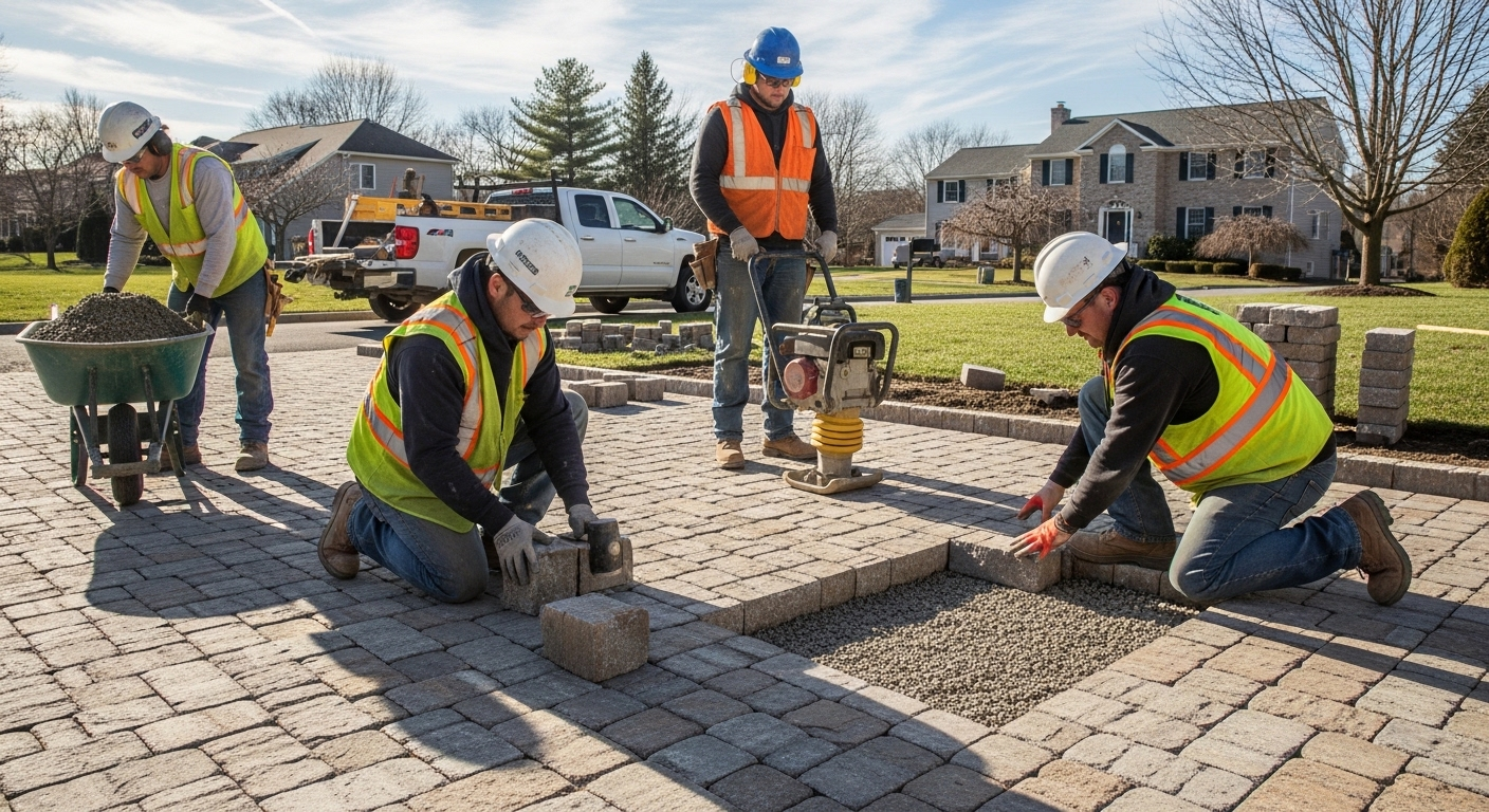 Belgian block installation Hillsborough